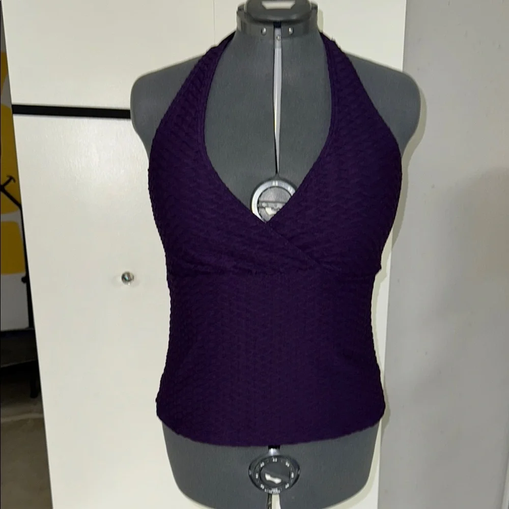Purple Land’s End Tankini Halter Top - Picture 2 of 6